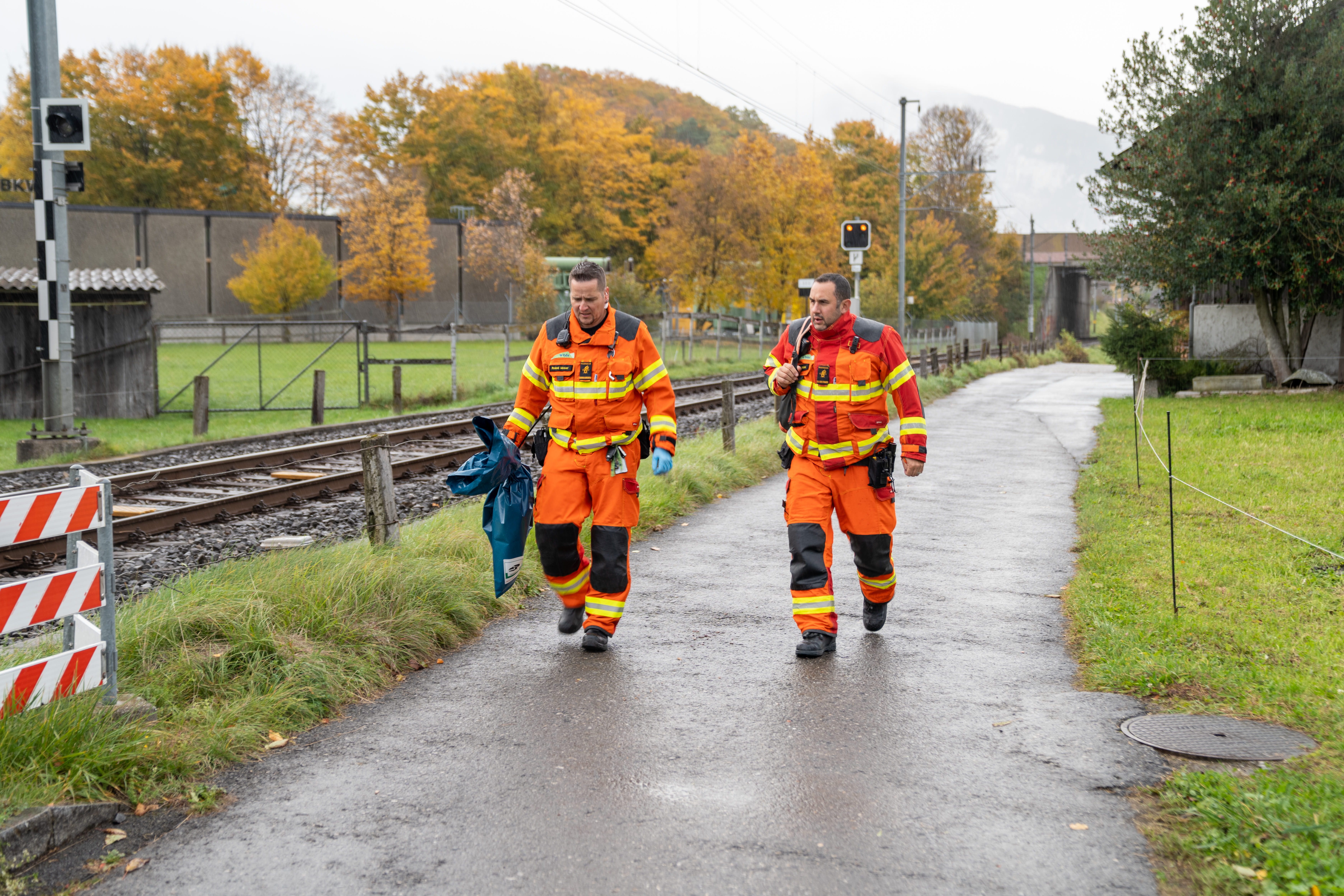 Einsatzleiter Roland und Stefu im Einsatz