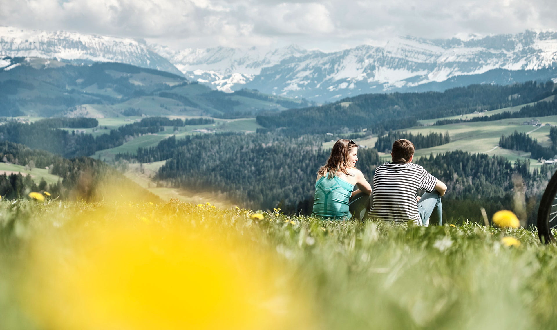 Aussteigen in Röthenbach i.E. - Blick aufs Emmental
