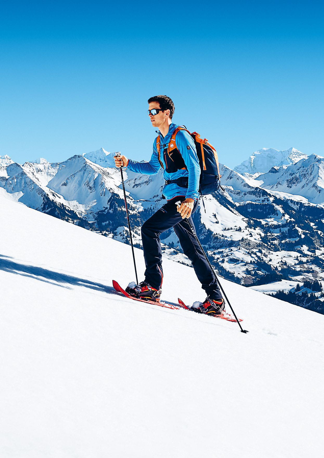 Stockhorn mit Schneeschuhen
