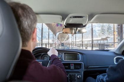 autoverlad fahrerkabine winter