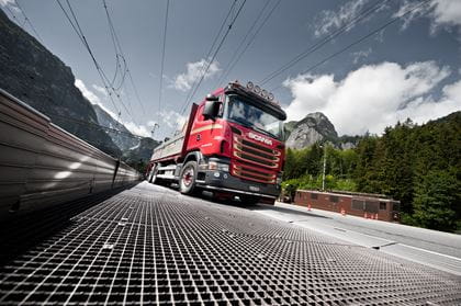 Transport auto – camion au Lötschberg