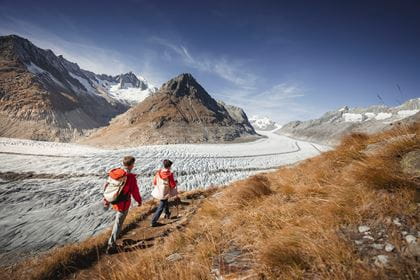 Alteschgletscher Wanderpaar Bettmerhorn
