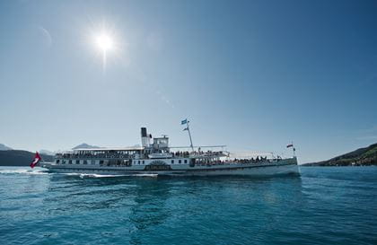 Dampfschiff Blümlisalp bei Merligen