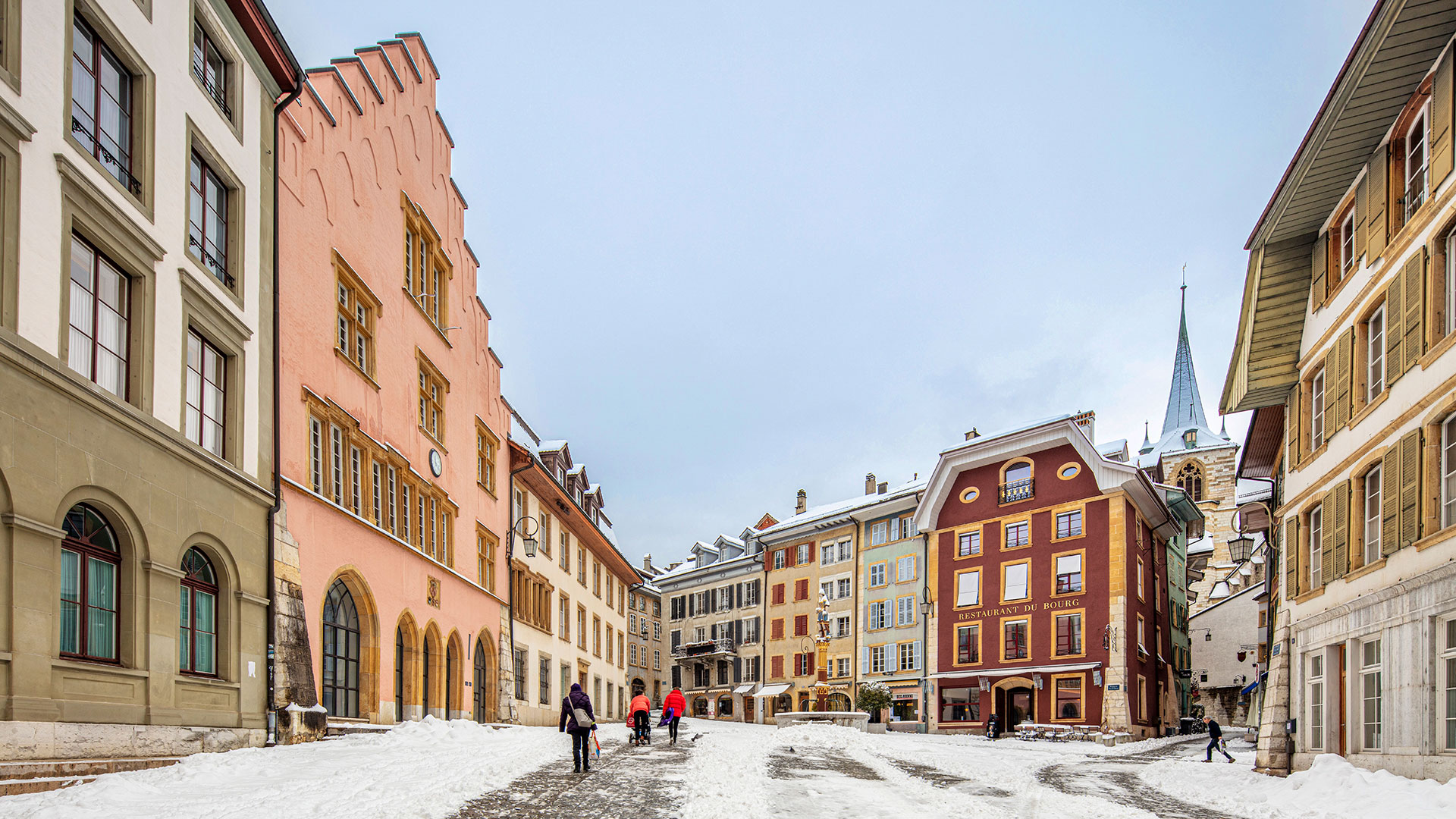 Altstadt von Biel im Winter