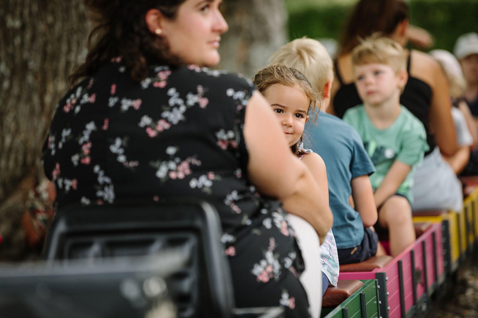 Fahrt mit der Kleineisenbahn im Gurenpark