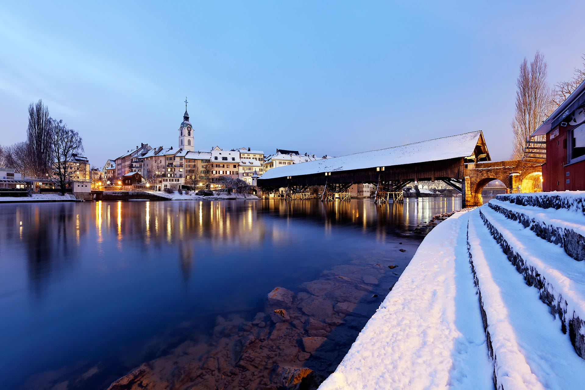 Winter in der Altstadt von Olten 