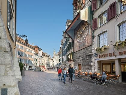 Hauptgasse- und Zytglogge in Solothurn Hauptgasse- und Zytglogge in Solothurn