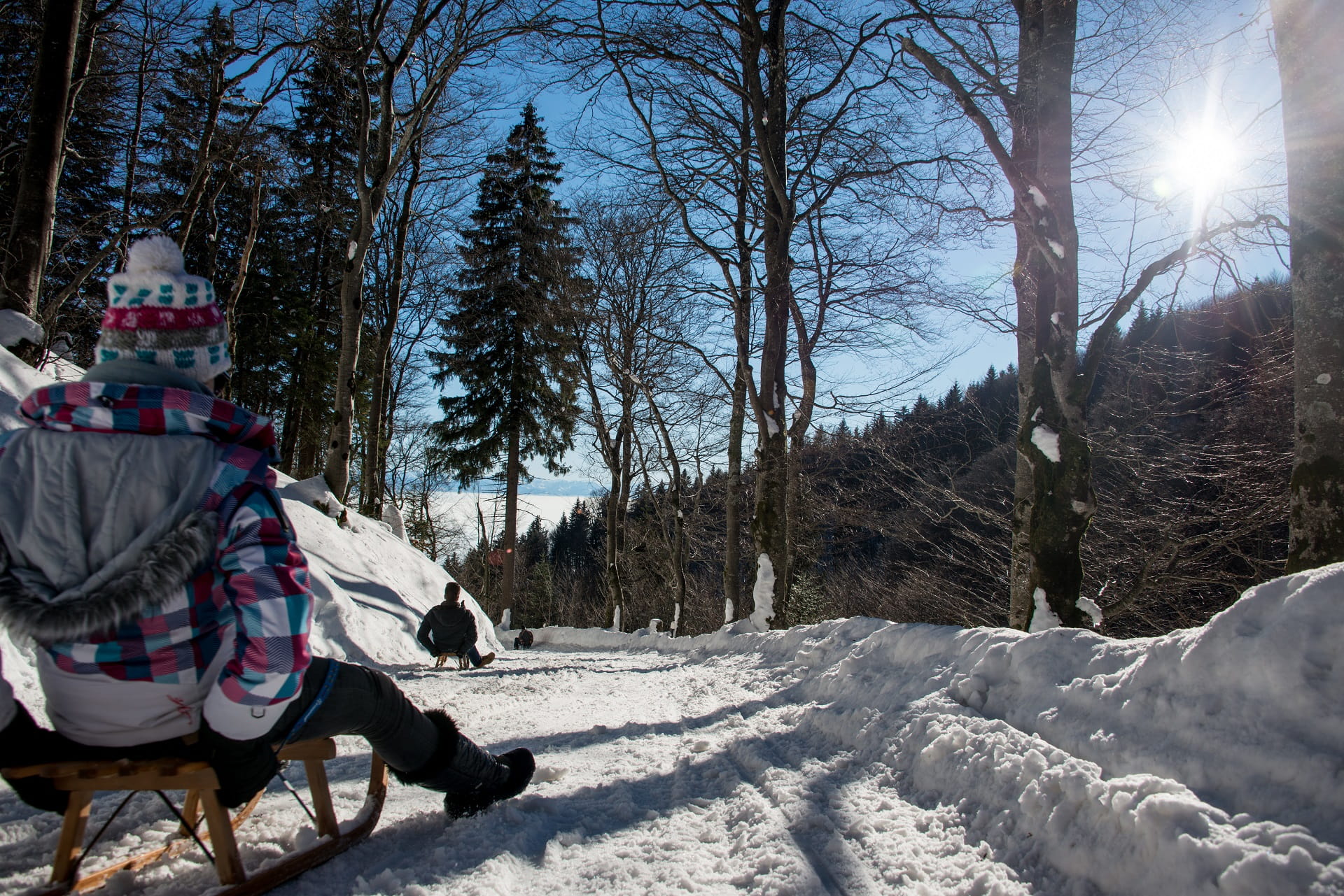 Schlitteln auf dem Weissenstein