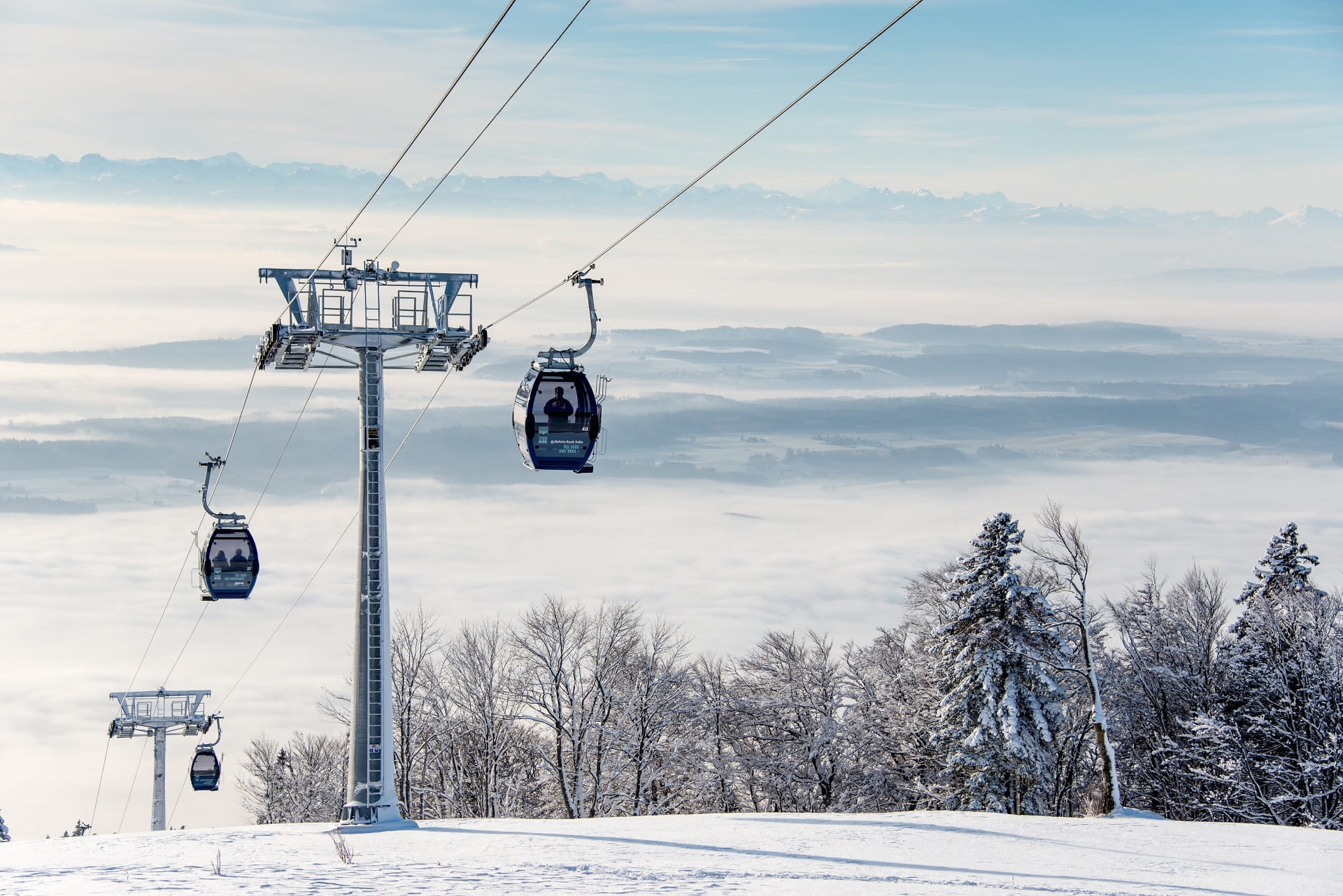 Seilbahn Weissenstein im Winter