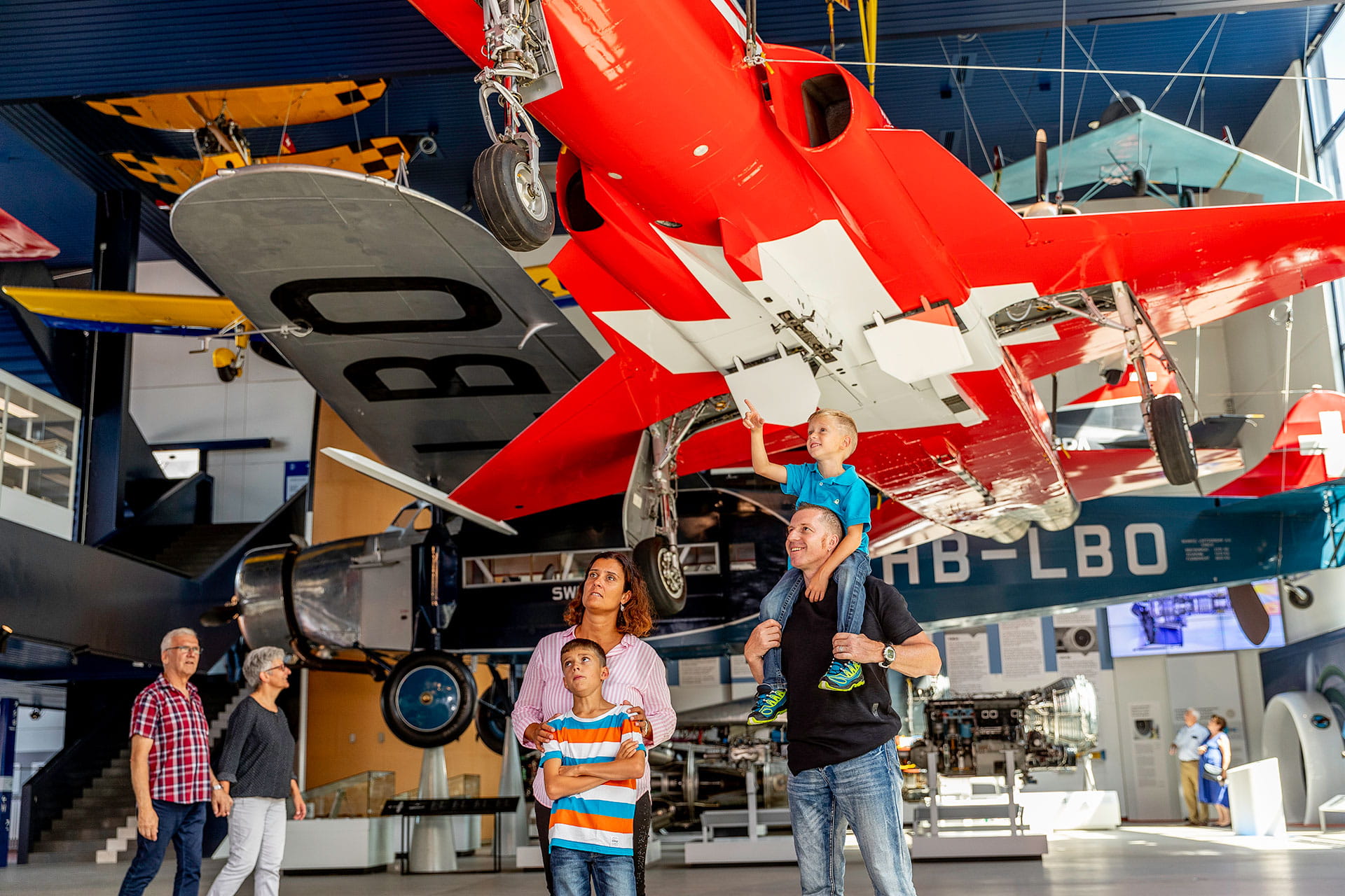 Verkehrshaus Luzern, die Halle zur Luftfahrt