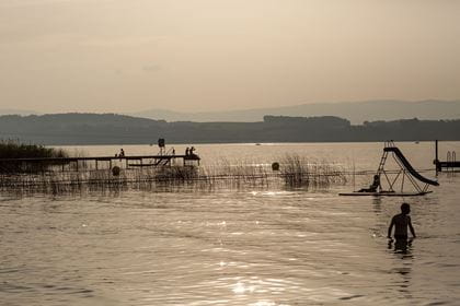 Strandbad Murten Abendstimmung