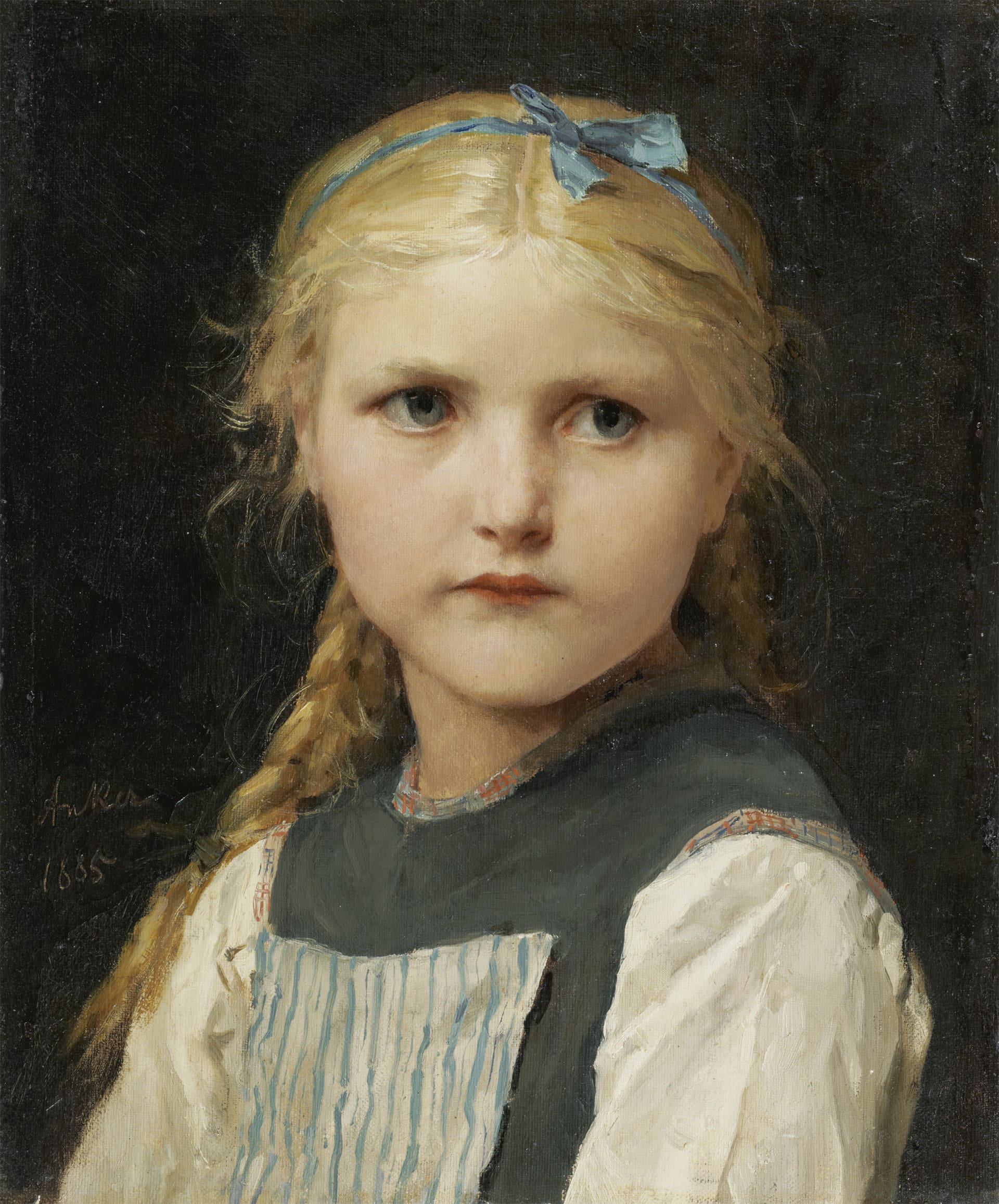 Albert Anker Maedchenbildnis