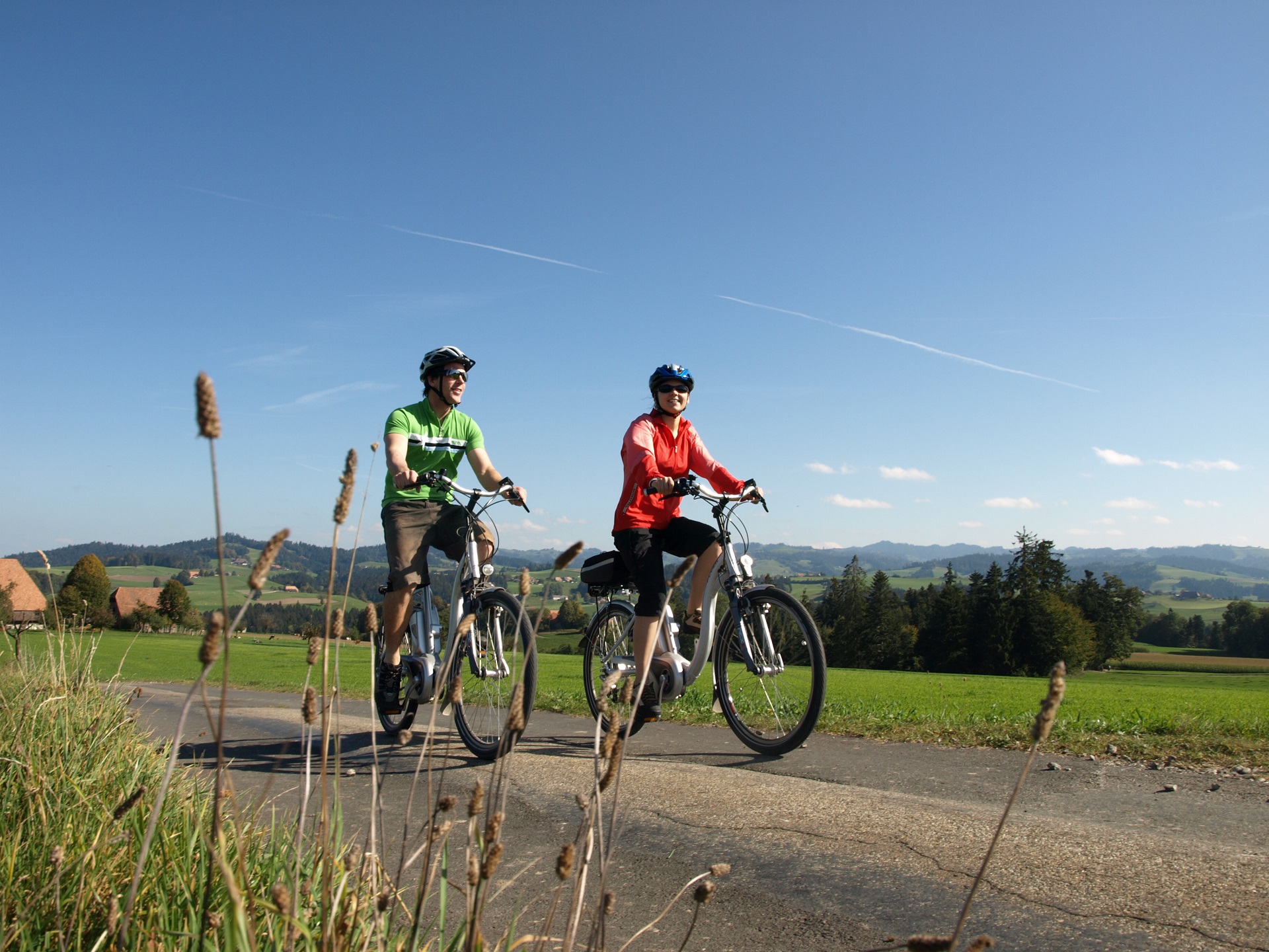 Dolce Vita auf dem E-Bike – Der Klassiker unter den Herzrouten-Etappen von Willisau nach Burgdorf führt Sie 63 Kilometer durch reizvolle Landschaften.