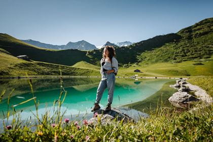 Brenggensee Frau am Brenggensee