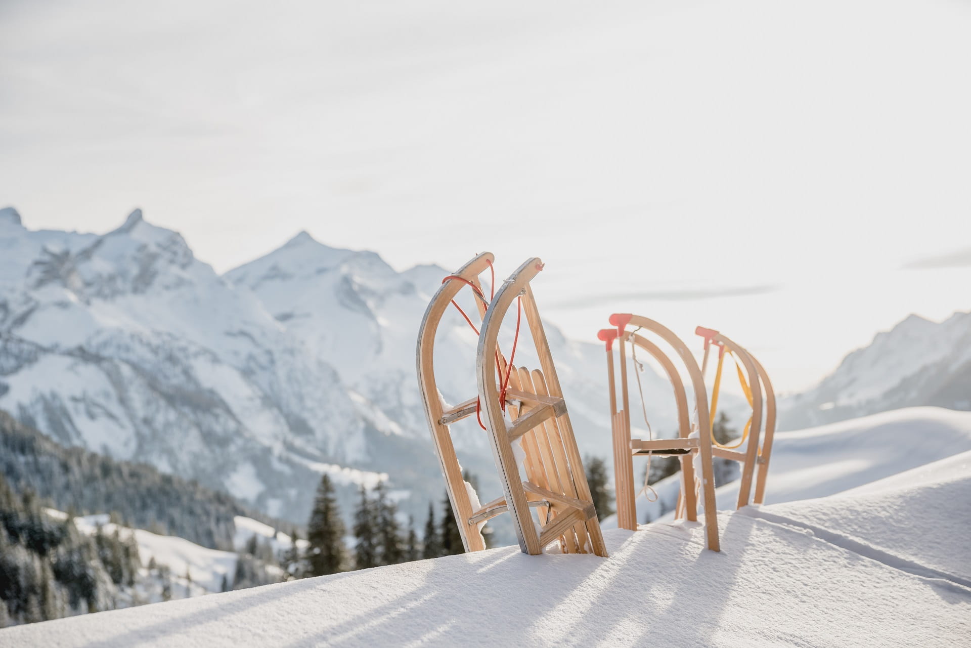 Schlittelfans kommen in der Destination Gstaad mit abwechslungsreichen Schlittelbahnen auf ihre Kosten.