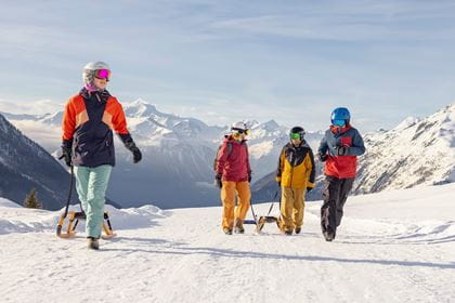 Schlittelspass auf der Lauchernalp