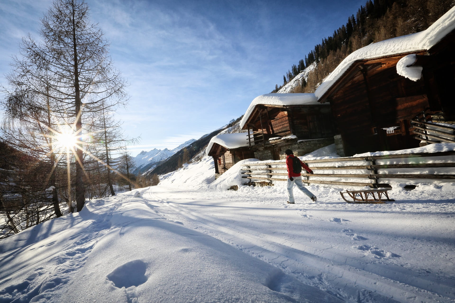 Schlittelspass auf der Lauchernalp