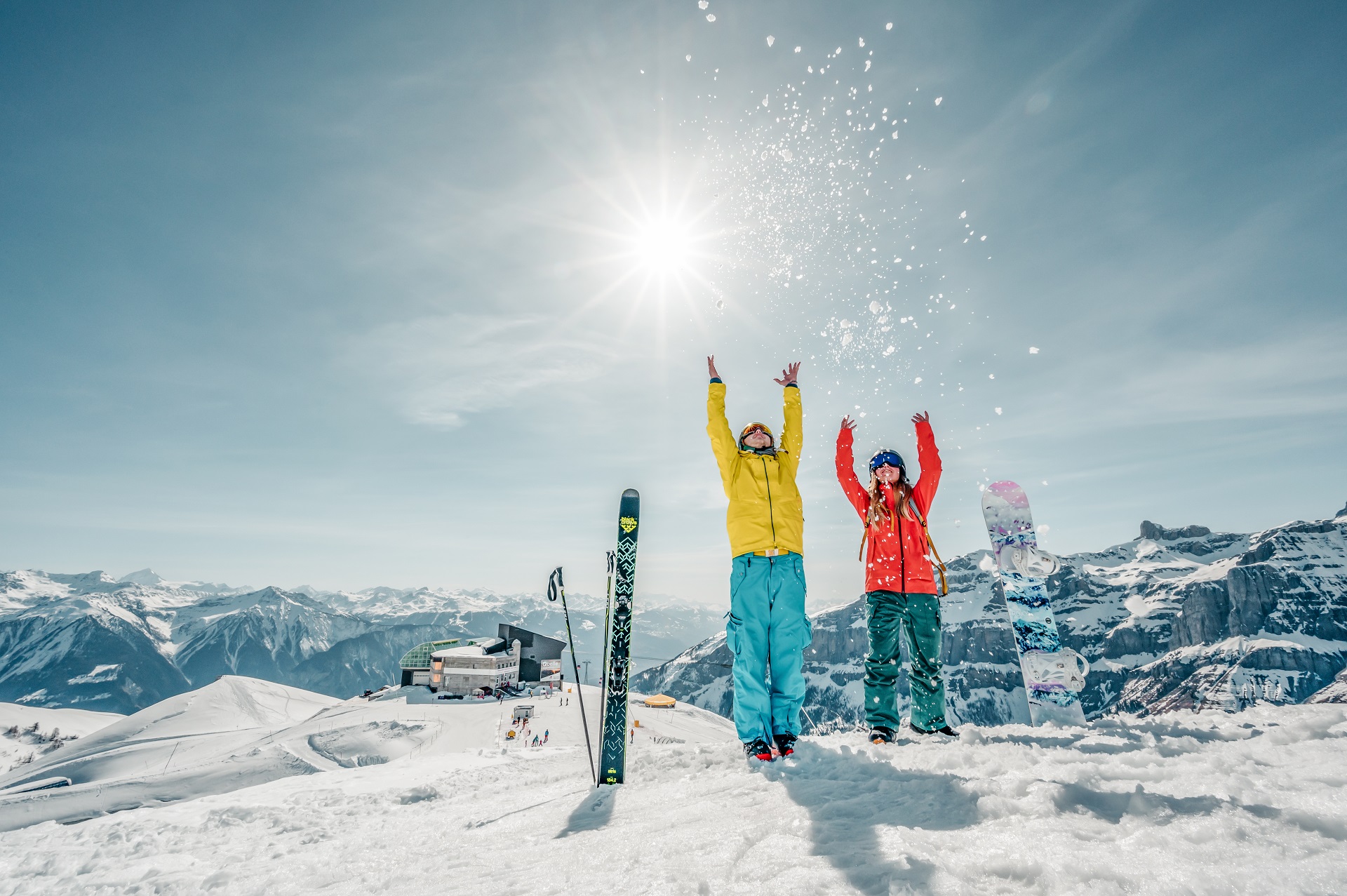 Leukerbad Winter: Skifahren auf Torrent