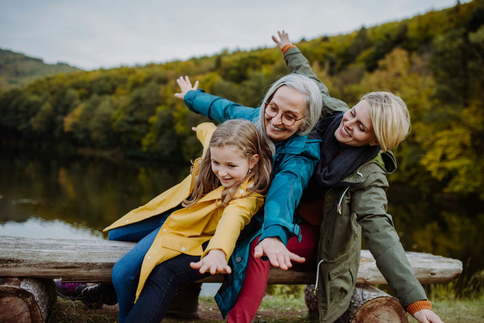 Familienausflug im Herbst