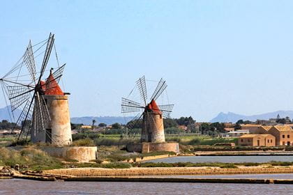 Velo Sizilien Windmühlen