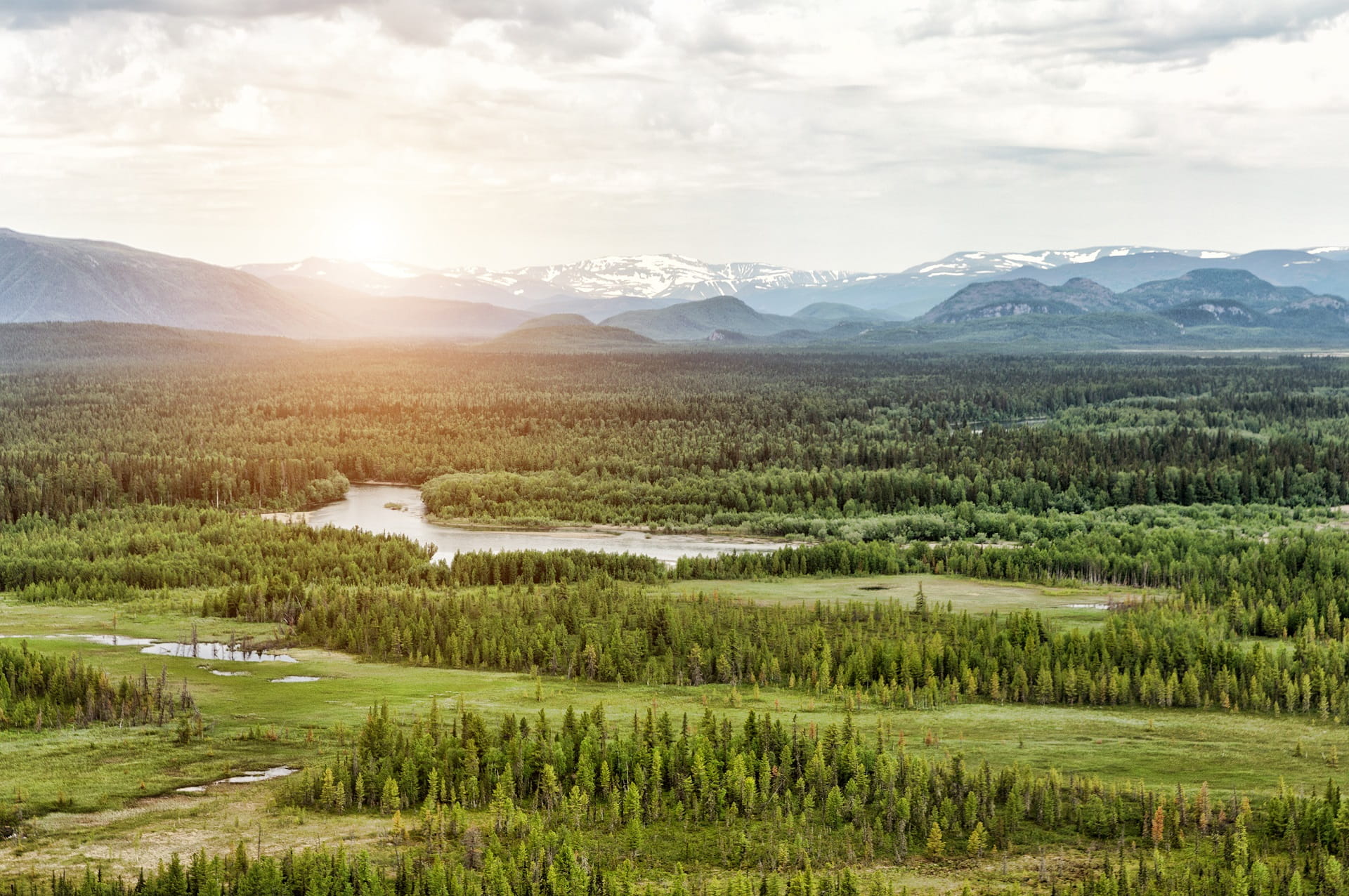 Finnisch Lappland Sommer Weite Landschaft