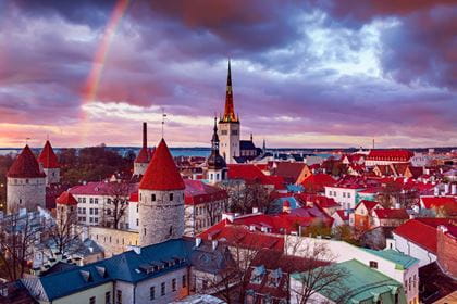 Tallinn bei Sonnenuntergang