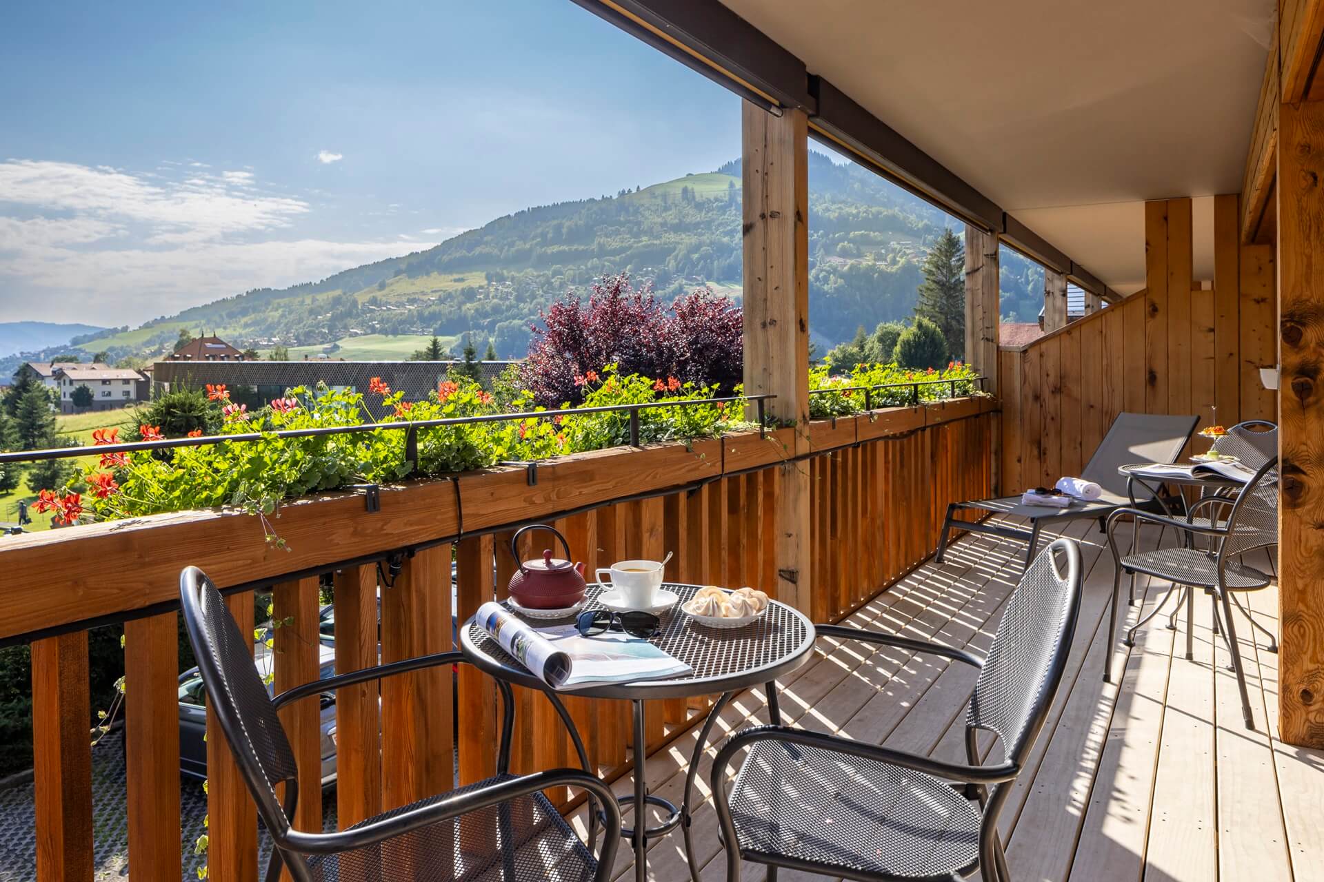 Charmey Hotel Cailler Balkon