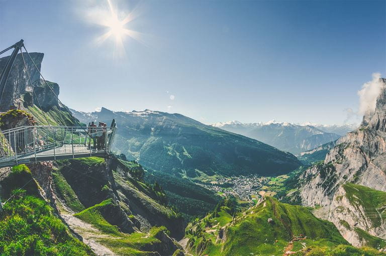 Leukerbad Dorf Wallis Leukerbad Gemmibahn