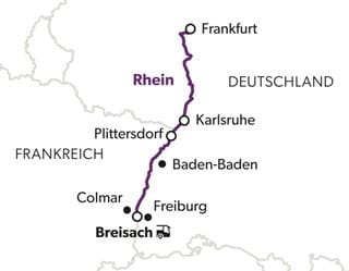 Reiseroute Goldene Tage auf der Crown