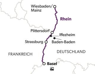 Reiseroute City Cruise zur Mainmündung