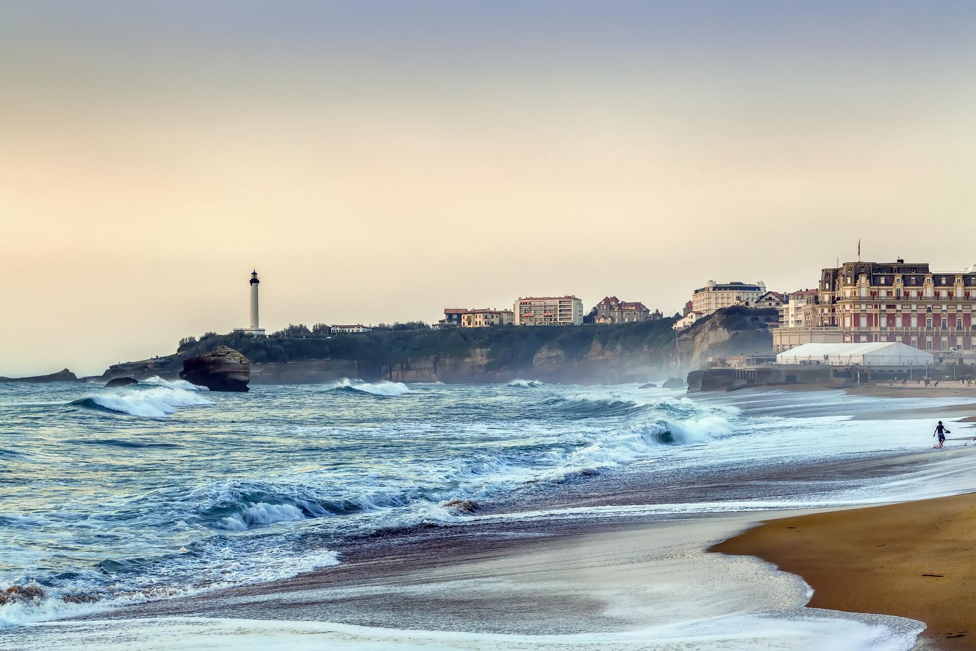 Biarritz Leuchtturm und Strand