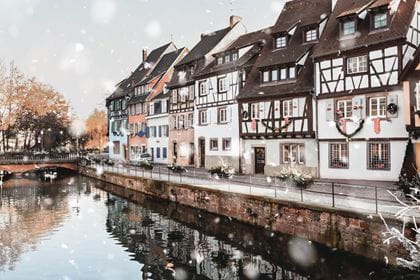 Colmar Haeuserfassade am Kanal