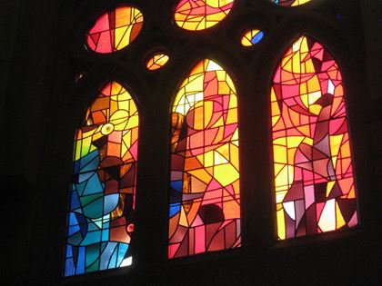 Barcelona Sagrada Familia drei Fenster