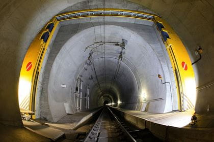 Lötschberg Basistunnel Bahntunnel West