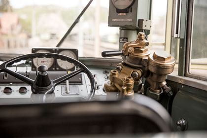 Führerstand im Blauen Pfeil