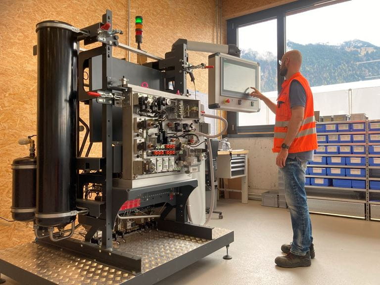 Prüfstand Pneumatiktafel Werkstätte Bönigen