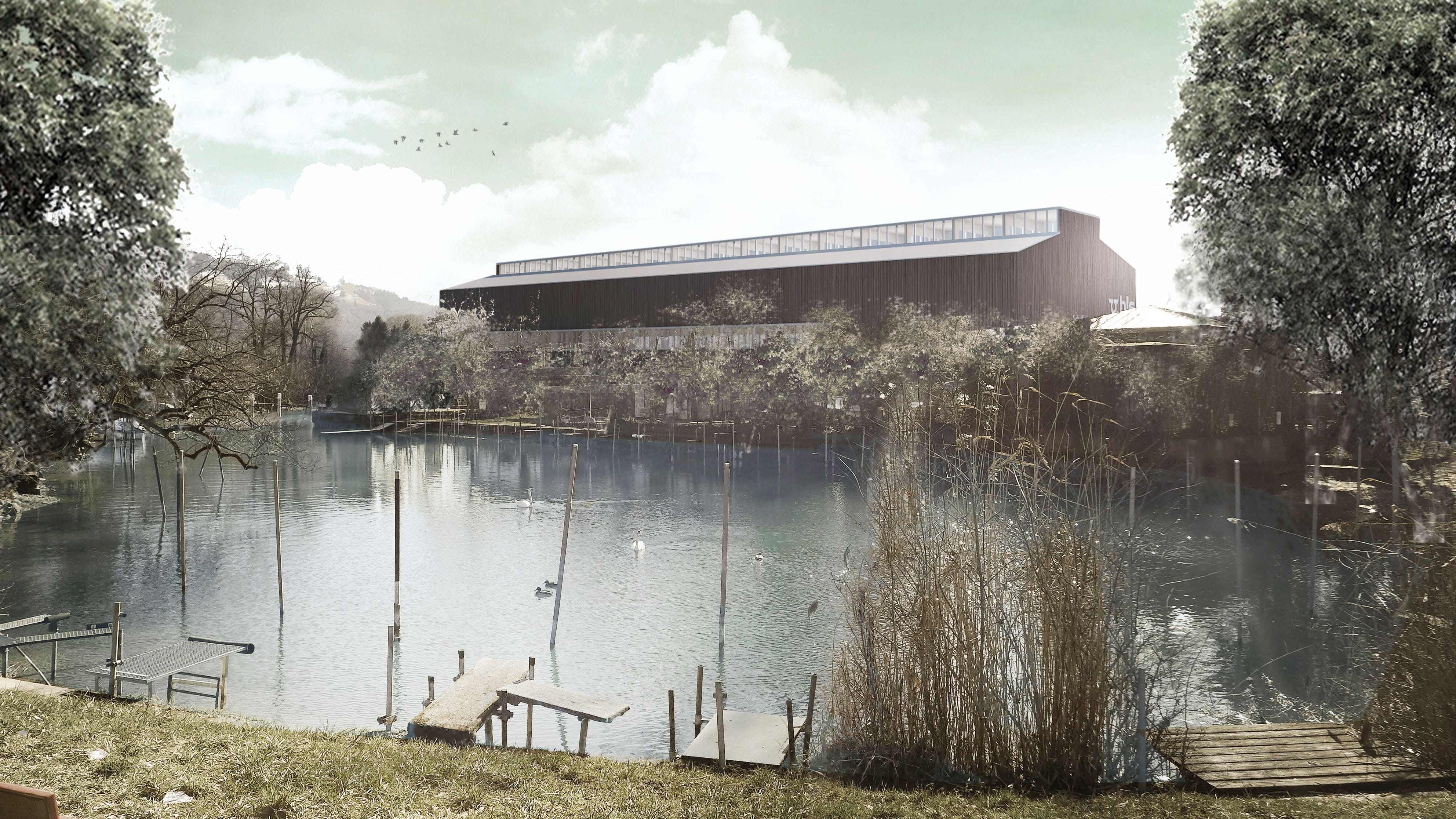 Visualisierung der neuen Werfthalle