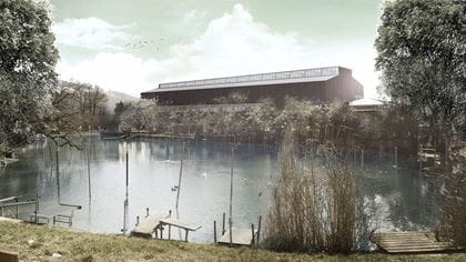 Visualisierung der neuen Werfthalle