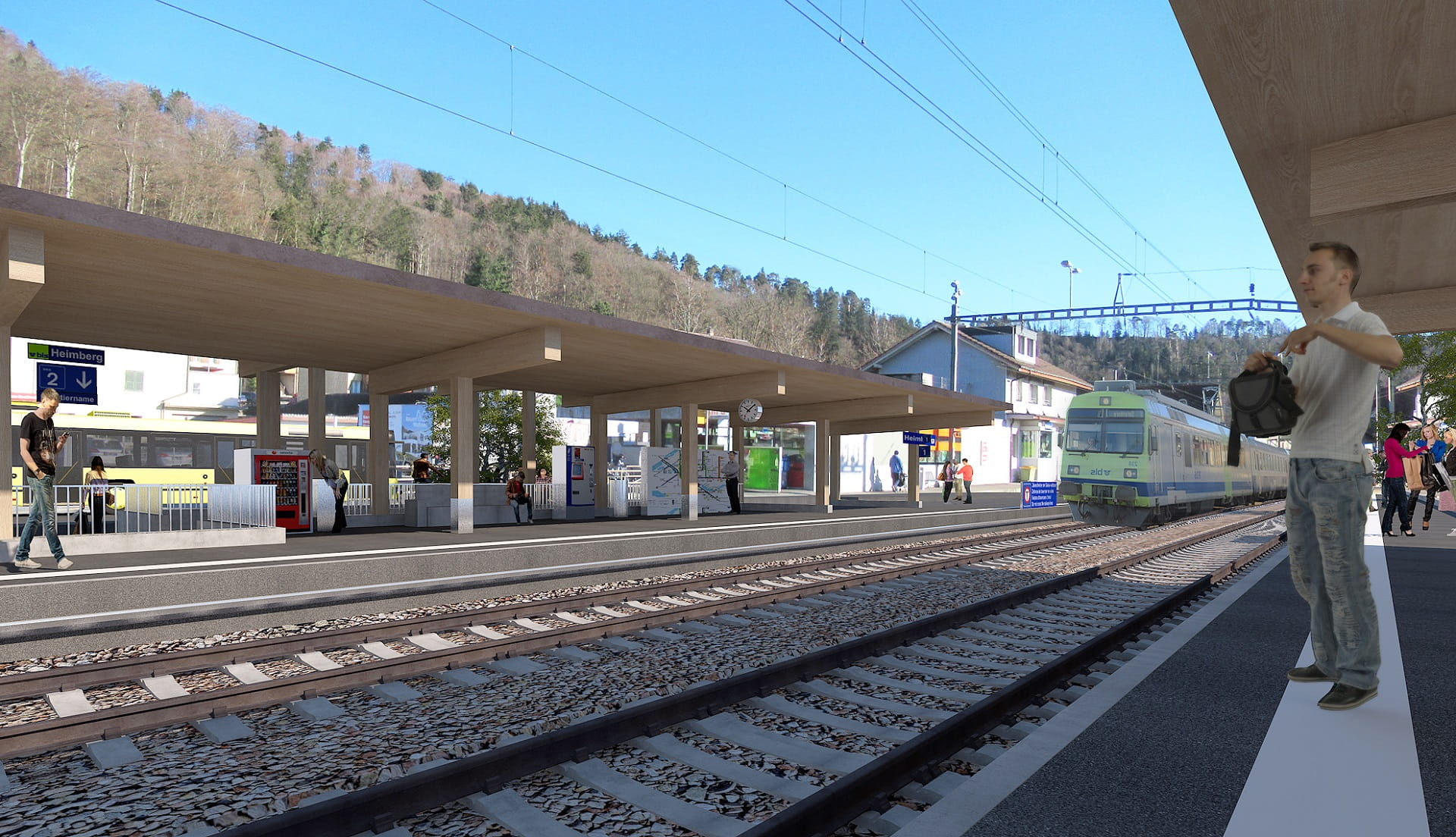 Bahnhof Heimberg Perron