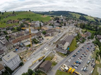 Bahnhof Huttwil Drohnenaufnahme