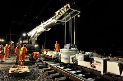 Infrastruktur, Gleisarbeiten, Nachtarbeiten, Unterhalt  Nachtarbeiten