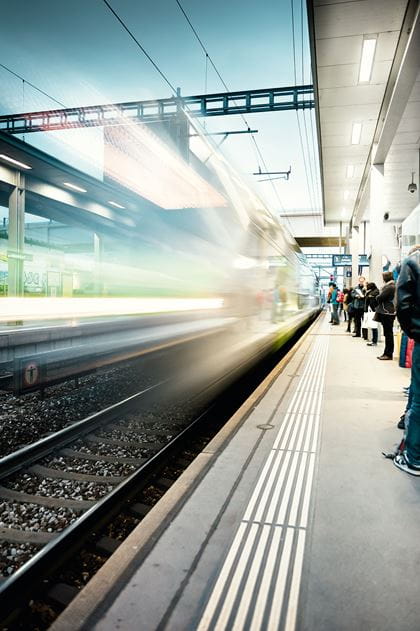 Auf dem Perron